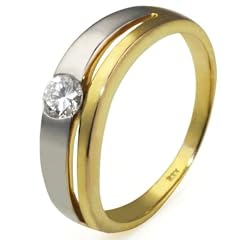 Goldmaid Damen-Ring 333 GelbgoldBicolor Zirkonia 4 mm Gr. 56 Zi R578GW56