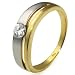 Goldmaid Damen-Ring 333 GelbgoldBicolor Zirkonia 4 mm Gr. 56 Zi R578GW56