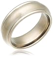 Men's Brushed Titanium Band w/ Polished Edges