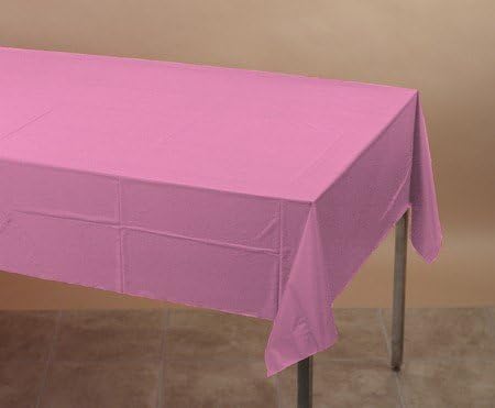 Candy Pink Tablecover, Plastic 54"x88"