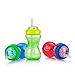 Nuby 3 Piece Boy No-Spill Cup with Flex Straw, 10 Ounce