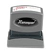 Xstamper One-Color Title Message Stamp, Entered, Pre-Inked/Re-Inkable, Red (1822)