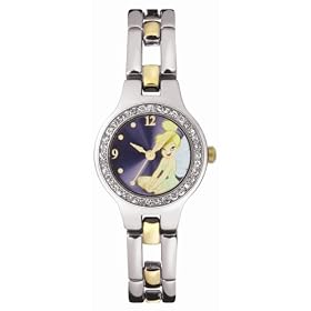 Click here to buy Disney WoMens Tinker Bell Jeweled Bezel Watch #MC1561 by Disney.