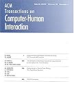 Acm Transactions on Computer-Human Interaction