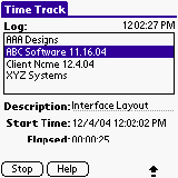 Time Track for Palm downloadable Software
