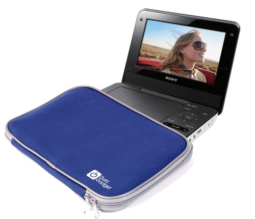 DURAGADGET Blue Durable & Lightweight Portable DVD Player Carry Sleeve For Sony DVP-FX970, DVP-FX720