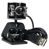 Infrared NightVision / 6 LED / USB 2.0 / 1.3 MegaPixel / WebCam with Audio Mi...