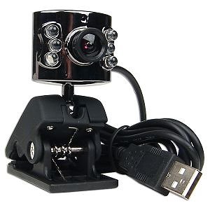 Infrared NightVision / 6 LED / USB 2.0 / 1.3 MegaPixel / WebCam with Audio Microphone