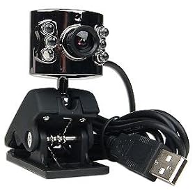 Infrared NightVision / 6 LED / USB 2.0 / 1.3 MegaPixel / WebCam with Audio Mi...