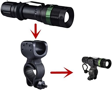 IceMoon Flashlight Torch 3-in-1 Gree LED Bike Light,CREE Q5 LED 500 Lm , Headlamp Adjustable Focus Zoom Light Lamp, Free Head Strap and Bike Mount