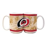 NHL Carolina Hurricanes 15-Ounce White Nostalgic Mug (2 Pack)