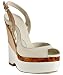 Gucci beige leather 'Kelly' slingback wedges