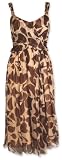 CRINKLE SILK CHIFFON WRAP ELASTIC DRESS