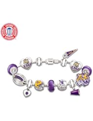 Louisiana State University Geaux Tigers! #1 Fan Charm Bracelet by The Bradford Exchange