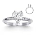 2.00 Carat Heart Shape Solitaire Diamond Engagement Ring in 18k White/Yellow Gold