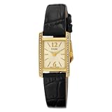 Pulsar Women`s PEGC54 Crystal Accented Dress Black Leather Strap Watch