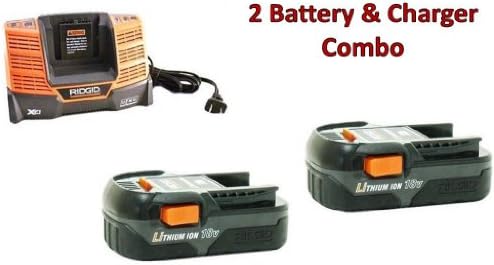 Ridgid R86006 Drill (2 Pack) 18V 1.5Ah Li-on Batteries &amp; (1) 18V Charger (R840093) Combo # 130383025-2BC-140154001