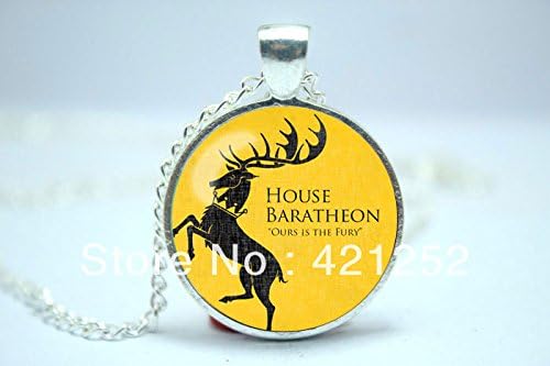 ArtShop Fashion Jewelry Ours Is The Fury Game Of Thrones Barratheon Sigil Necklace Glass Cabochon Christmas gift