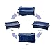 befen Leather Wristlet Wallet Clutch Women Smartphone Cross Body Wallet with Card slots/Shoulder strap/Wrist Strap - Saphhire Blue