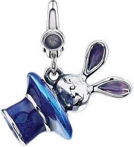 Sterling Silver Enamel Bunny in Magician Hat
