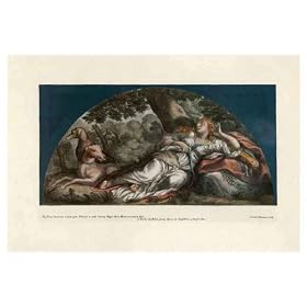 ARCHIVE FIGURAS CLASICAS I 17.75"X12" ANTIQUE BLACK BEIGE ART PRINT C3003