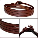 cored Lederarmband wrap 100cm Braun g20-braun