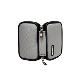 Kodak Easyshare M1063 IS CaseCrown Double Memory Foam Compact Camera Case and TSA Approved Combination Lock (Nylon - Grey)