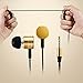 CL-Power Earbuds, Headphones in-Ear Earphone Wired Cell Phone Stereo Headset with Mic and Volume Control for iPhone iPad iPod MP3 Player Samsung and Other Smartphone (Black)