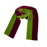 Grape & Lime Striped Velvet Scarf for Kids