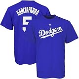 Majestic L.A. Dodgers #5 Nomar Garciaparra Royal Blue Youth Players T-shirt