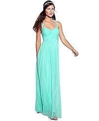 Polyester Sleeveless Beaded Cutout Pleated Jeweled Fitted Empire   Waistline Sweetheart  Dress