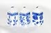 Dollhouse Miniature Set of 3 Blue and White Porcelaine Cannisters