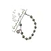 Silver Toned Celtic Rosary Bracelet w/Green Glass Engraved Shamrock Beads