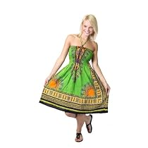 One-size-fits-all Tube Dress/Coverup with African Print