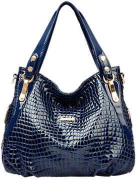 Ilishop Women's Blue Brand Fashion Handbag Shoulder Bag Hot Style With Glamorous Stone Print