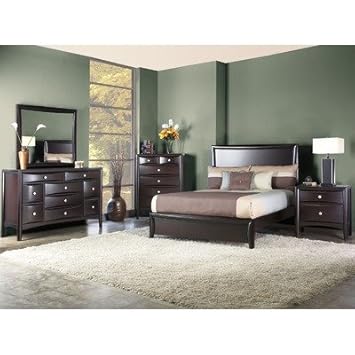 Laguna Queen Panel Bedroom Set in Dark Espresso,Alpine Furniture,AL618SET