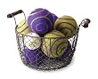 BoHo Bocce with Small Wire Mesh Basket