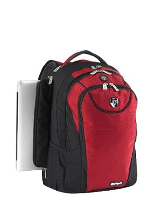 Heys USA Luggage Epac03 Backpack With Side Loading Laptop Pocket, Red, One Size: Clothing