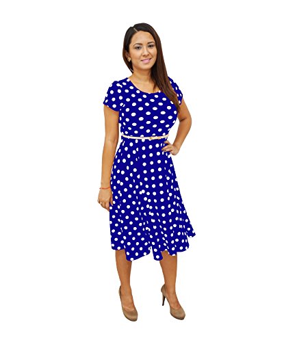 DBG Women's Short Sleeves Scoop Neck Polyester Dress