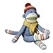 Murphy - Monkeez Medium Size 13 Inch Acrylic Yarn Sock Monkey