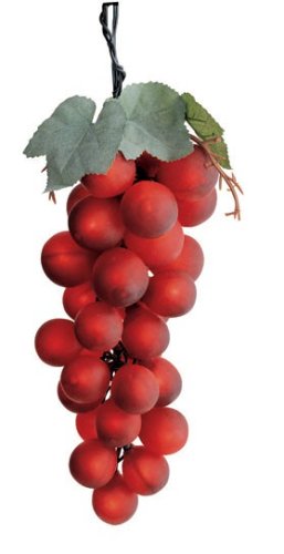 Bethlehem Lighting Giant PVC Single Grape Cluster with Mini Lights, Red