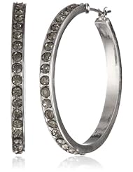 Kenneth Cole New York "Marquis Stone" Crystal Hoop Earrings