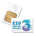 3 Prepay Pay as you Go SIM Card - Includes &pound;10 Airtime (Works with  ANY 3 phone, also ANY SIM Free or Unlocked 3G phone from any network)