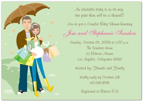 Hip Couples Baby Shower Invitations - Set of 20