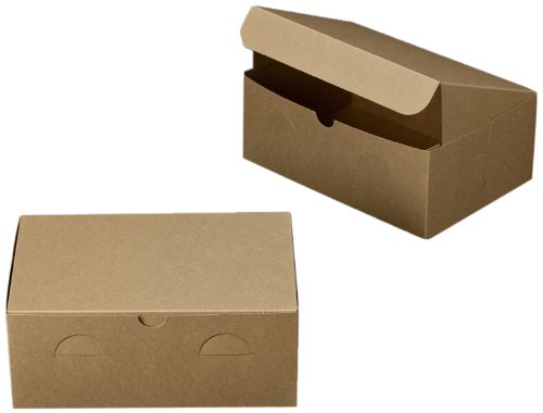 Dress My Cupcake Cupcake Box with Lid and Holder for 6 Skinny Mini Cupcakes, Brown, Set of 100