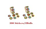 (200) Colorful HIGH FIVE Motivational Stickers ~ 2 Rolls ~ Favor Birthday Teacher Fall Fairs Prize ~ Easter Basket Filler ~ Camps Teacher Prize ~ Doctor Dentist Prize Chest ~ New