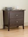 Prepac EMH-2524 Manhattan 2 Drawer Night Table Espresso