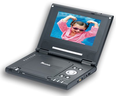 Childrens Toyshop  Electronics : Mustek MP76D 7" Portable DVD Player w/ Builtin Li-ion Battery & Case