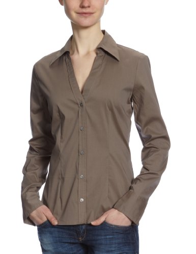 MEXX Damen Bluse N3ME0005, Gr. 44 (XXL), Braun (cafe creme 210) Preisvergleich