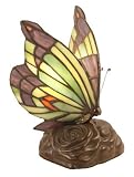 Multi Coloured Butterfly Glass Tiffany Table Light - HL021209